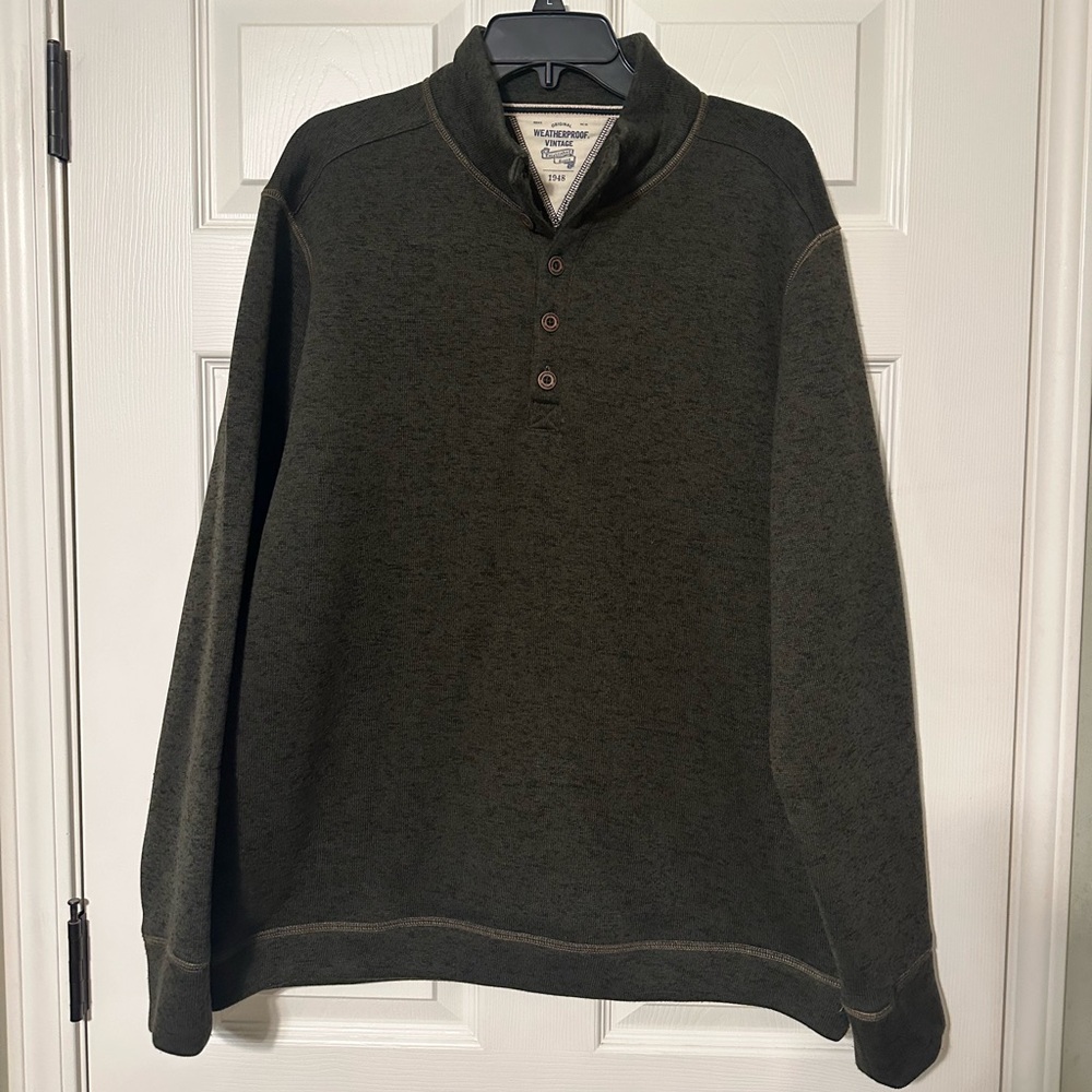 Weatherproof Vintage Green Sweater